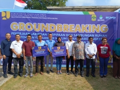 GROUNDBREAKING PEKERJAAN PEMBANGUNAN JARINGAN PERPIPAAN DAN SAMBUNGAN RUMAH SPAM DABO SINGKEP KABUPATEN LINGGA
